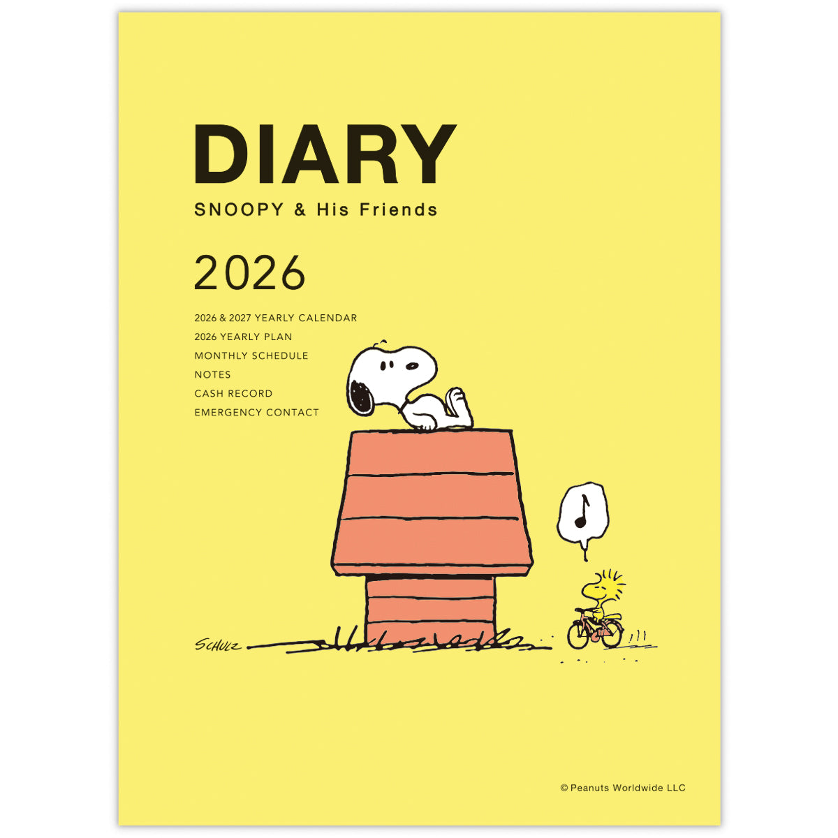 スヌーピー イエロー犬小屋【手帳｜A6マンスリーダイアリー 2026】日本