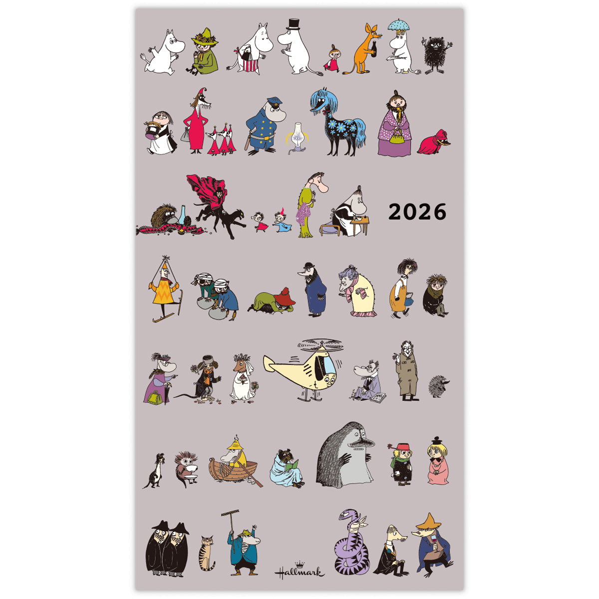 ムーミン 80周年記念デザイン 仲間たち【手帳｜スリムマンスリー