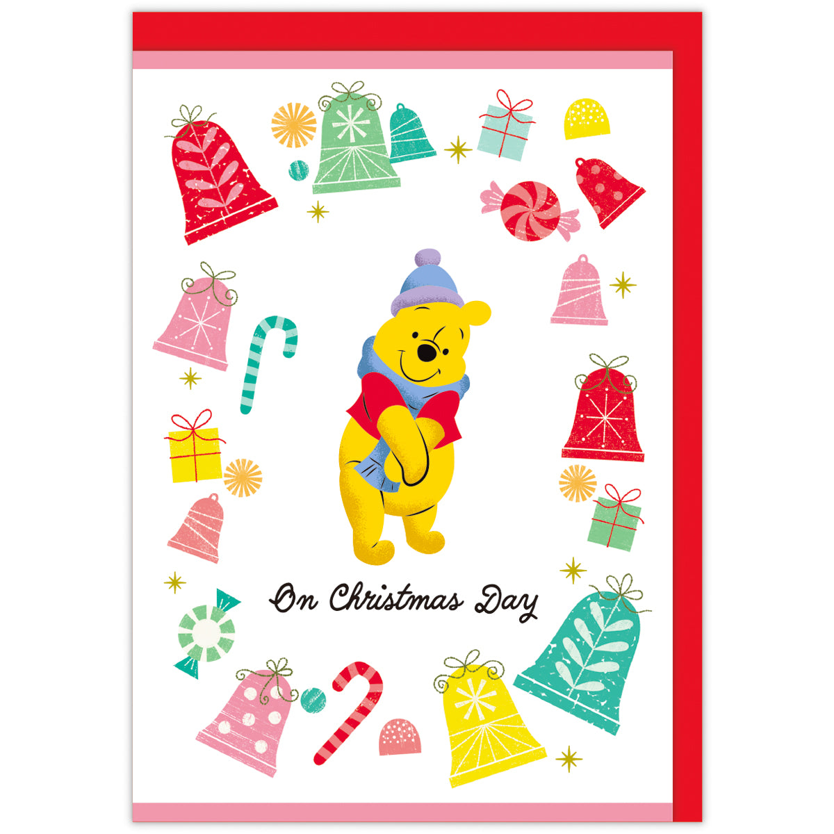 くまのプーさん カラフルベル【二つ折りクリスマスオルゴール