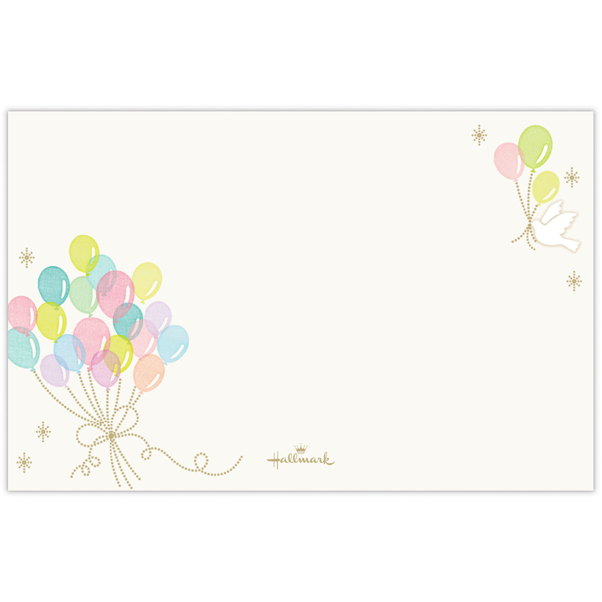 風船と鳥【1柄4セット│ミニメッセージカードセット】｜日本