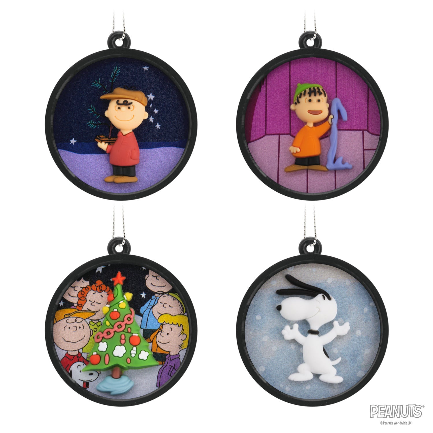 スヌーピー クリスマス名シーンオーナメント 4点セット【ホールマーク