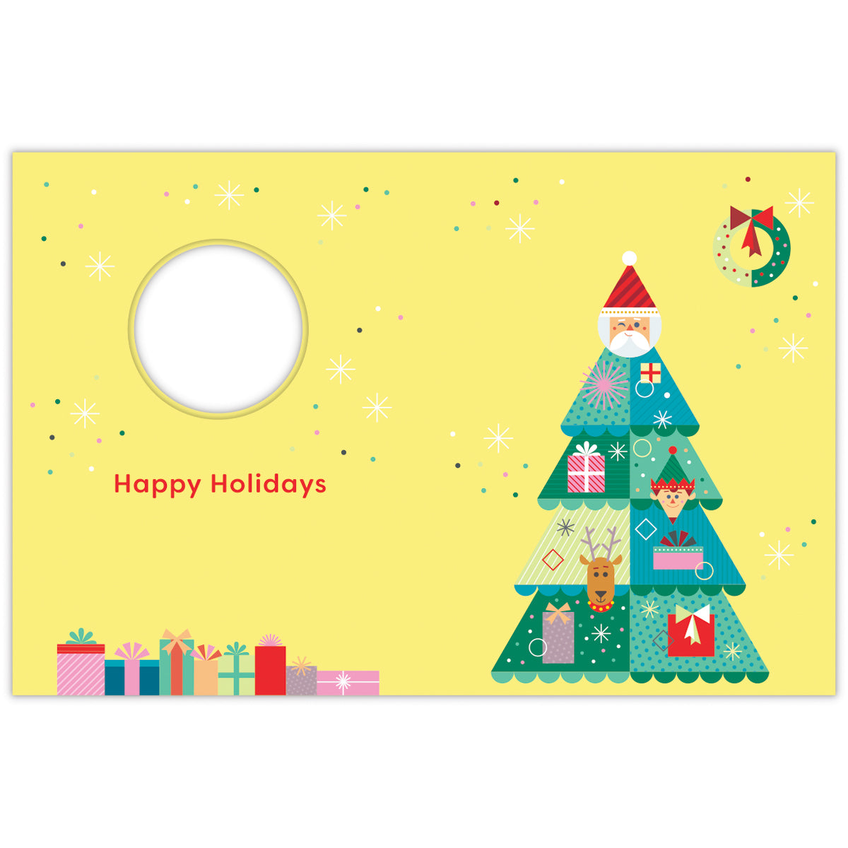 クリスマスサンタリース【二つ折りクリスマスカード】日本ホール