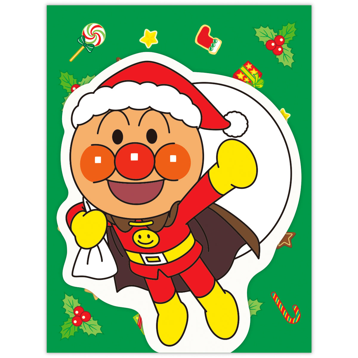 アンパンマン ダイカット【クリスマスミニカード】日本ホールマークの