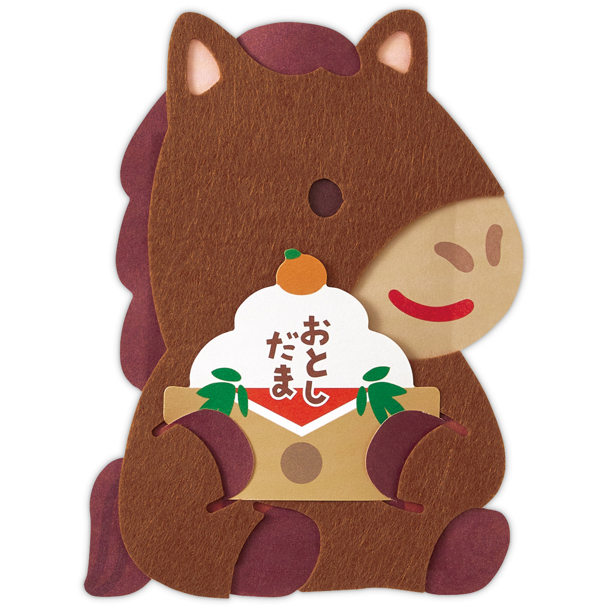 フェルト男の子うま【年賀ポチ袋・お年玉袋｜1柄1枚入り】日本ホール