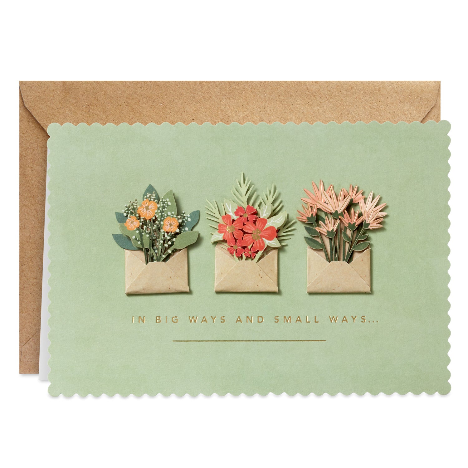 Signature 封筒からお花 Botanical Envelopes Birthday Card