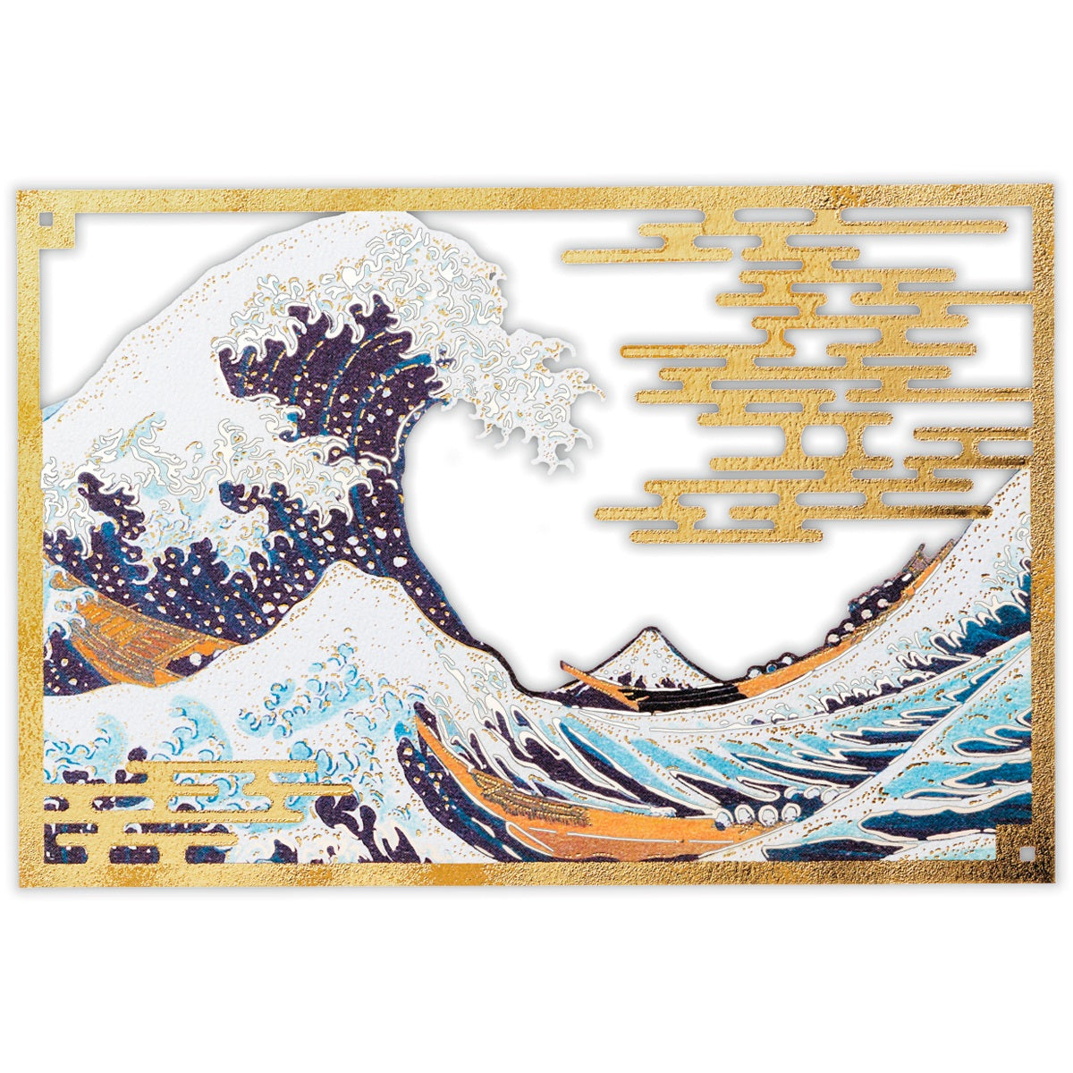 日本の美しさ 神奈川沖浪裏【ポストカード／1柄1枚入り／レーザー