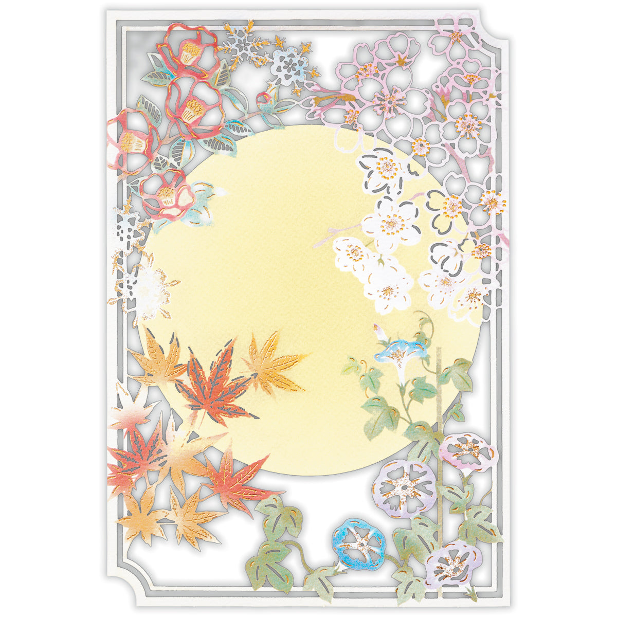 日本の美しさ 四季の花【ポストカード／1柄1枚入り／レーザー