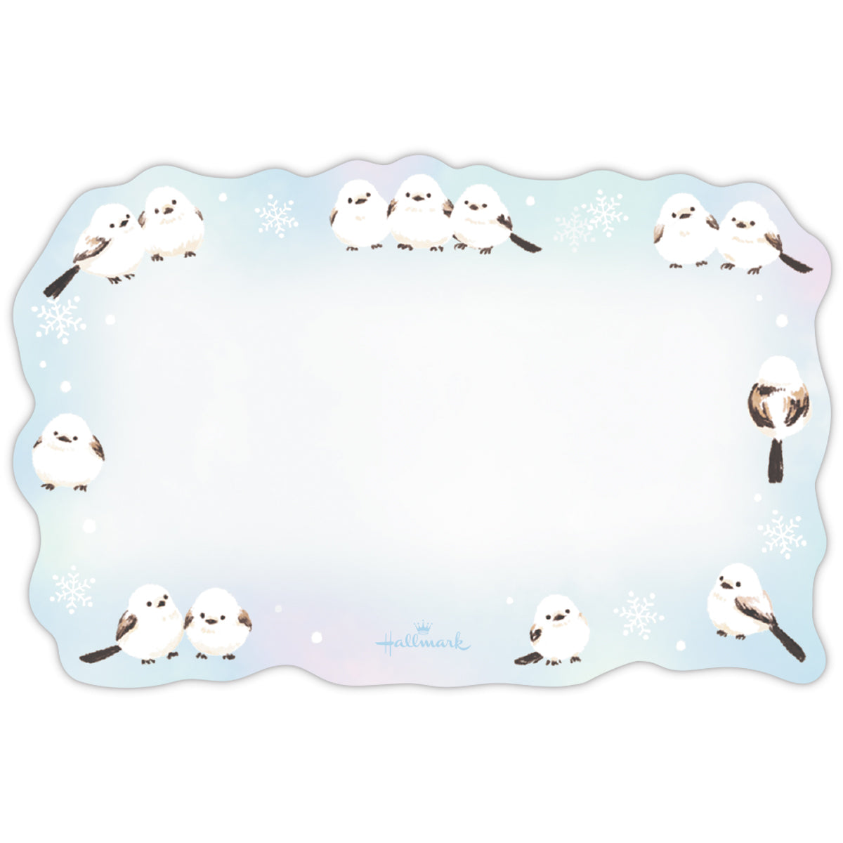 ダイカット シマエナガ【ミニメッセージカード｜1柄8枚】｜日本ホール