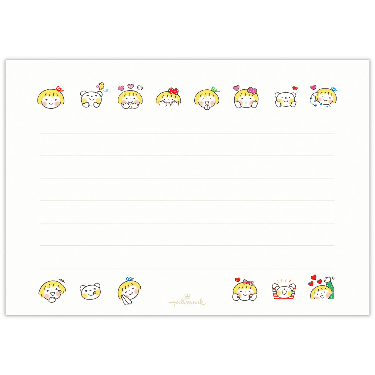 春N ホールマーク  便箋　封筒　レターセット  手紙 レターセット 一筆箋＆封筒セット なごみ箋 野の花うたう 日本