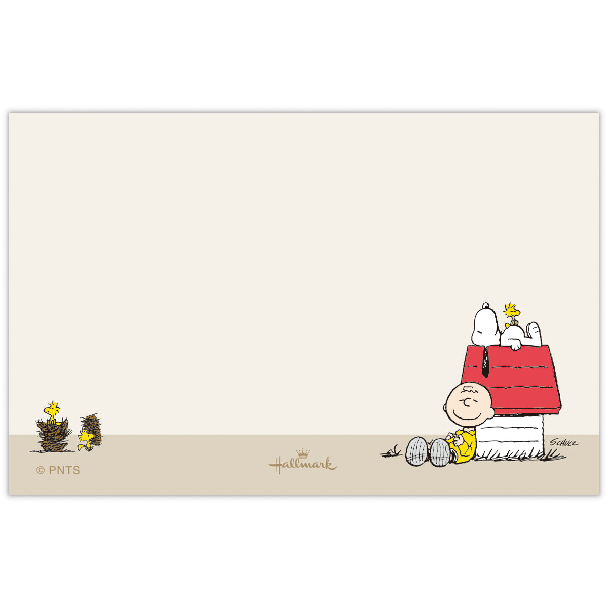 スヌーピー Happiness is Red HOUSE【1柄4セット│ミニメッセージ