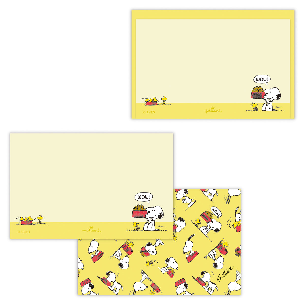 スヌーピー Happiness is Red DISH【1柄4セット│ミニメッセージカード
