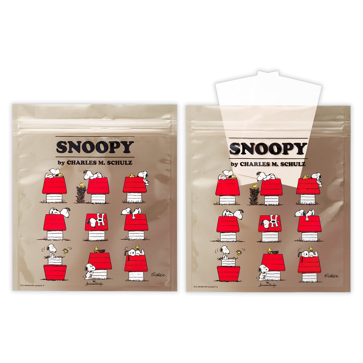 スヌーピー Happiness is Red HOUSE【ジッパーバッグ｜1柄5枚】｜日本