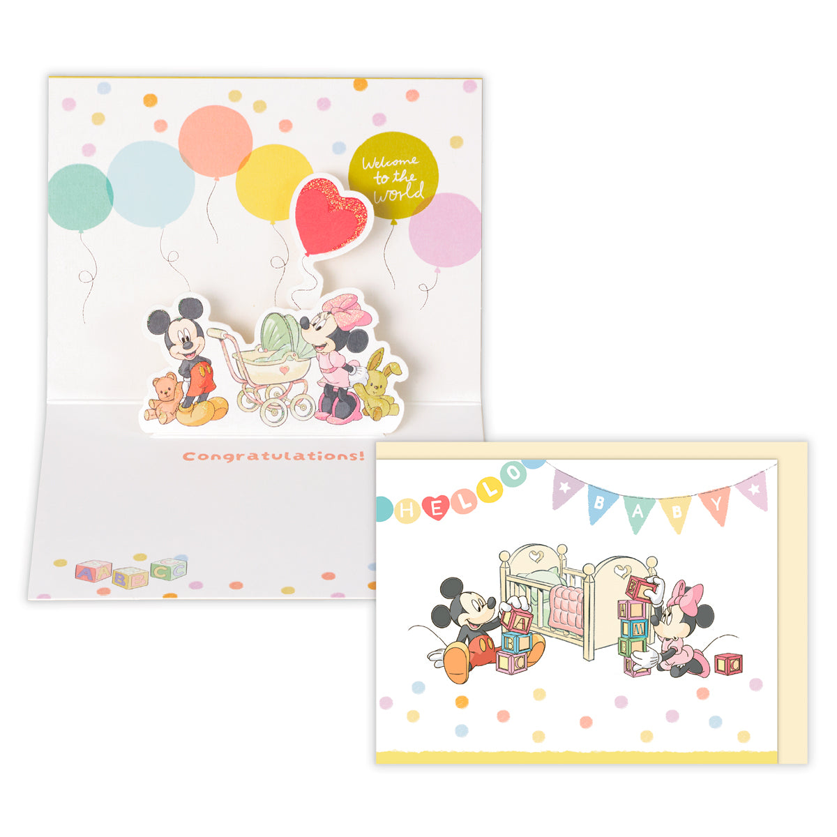 ディズニー ハローベビー【赤ちゃん誕生お祝い／立体カード】｜日本