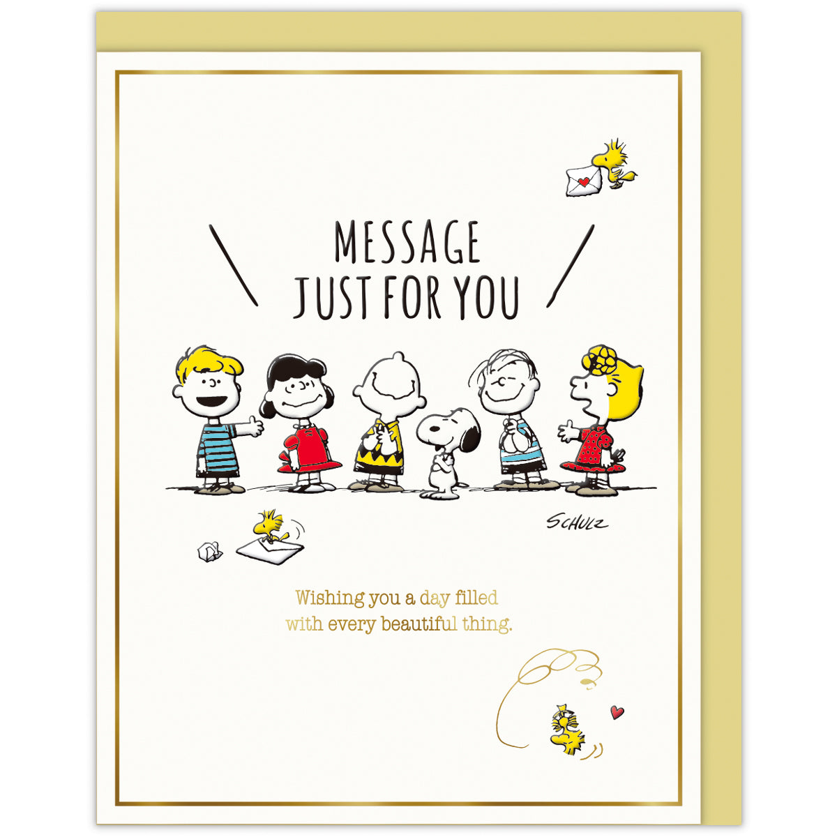 スヌーピー 寄せ書きカード【多目的／二つ折りカード】｜日本ホール
