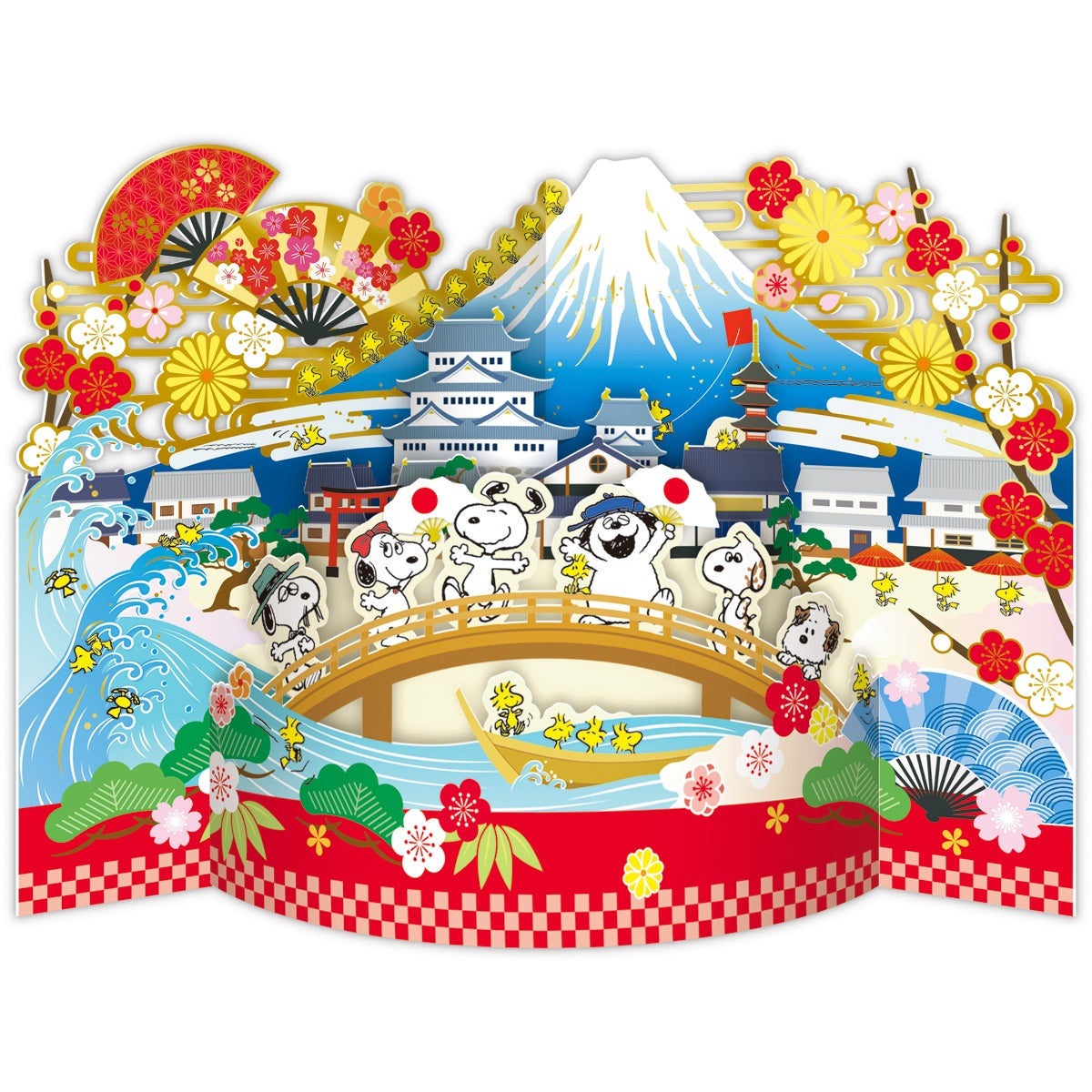 スヌーピー カーブ ハローニッポン【多目的／立体カード】｜日本ホール