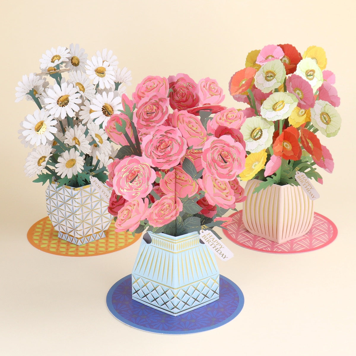 With Flowers ローズ【誕生お祝い／立体カード】｜日本ホールマーク