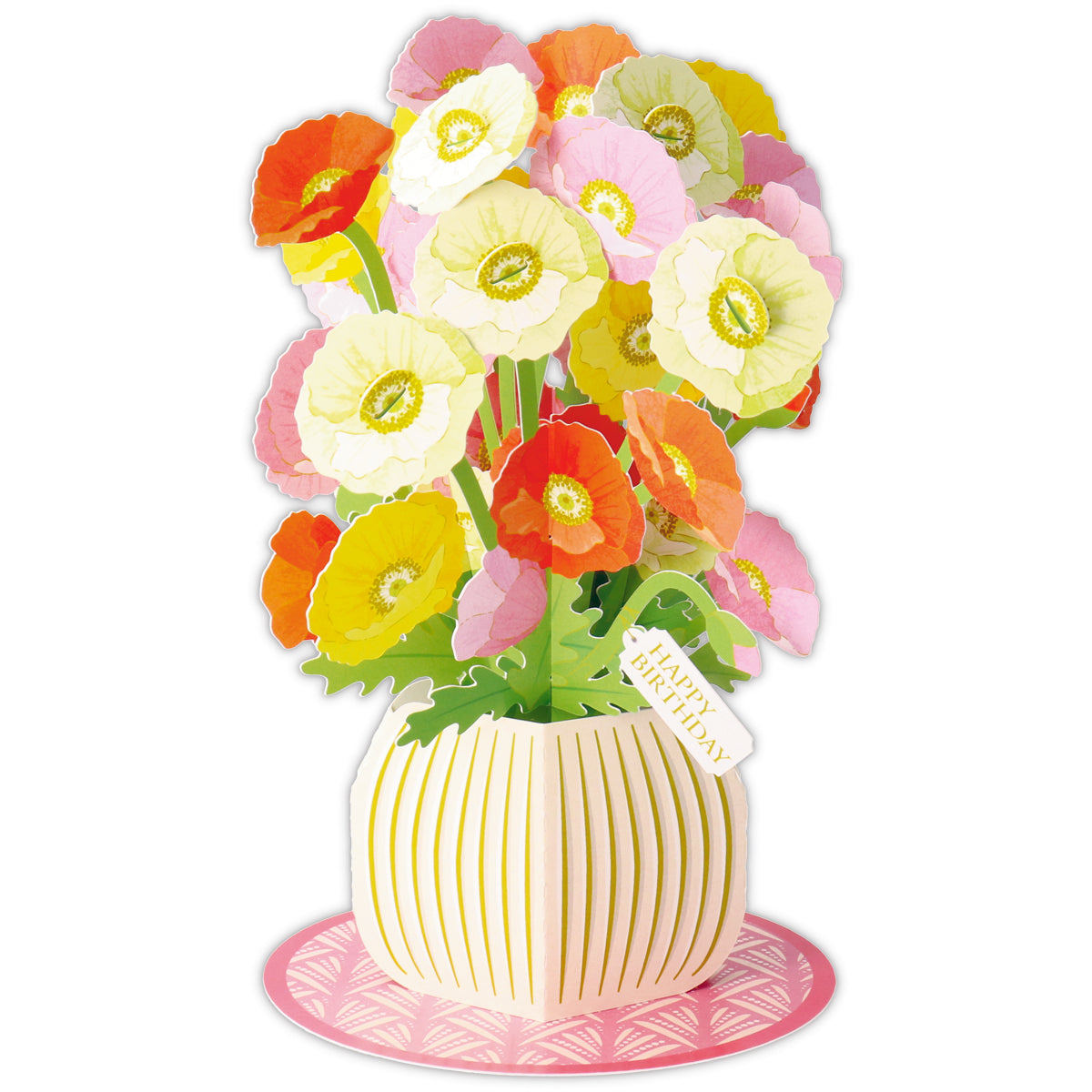 With Flowers ポピー【誕生お祝い／立体カード】｜日本ホールマーク