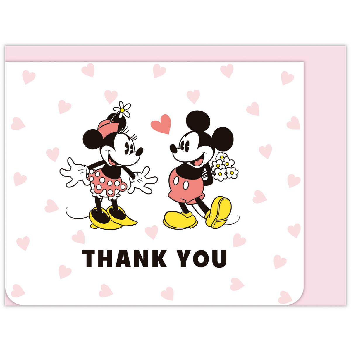 ミッキー&ミニー様♡ありがとうございます♡ ミニカード ディズニー ミッキー＆ミニー ハート【ありがとう／立体
