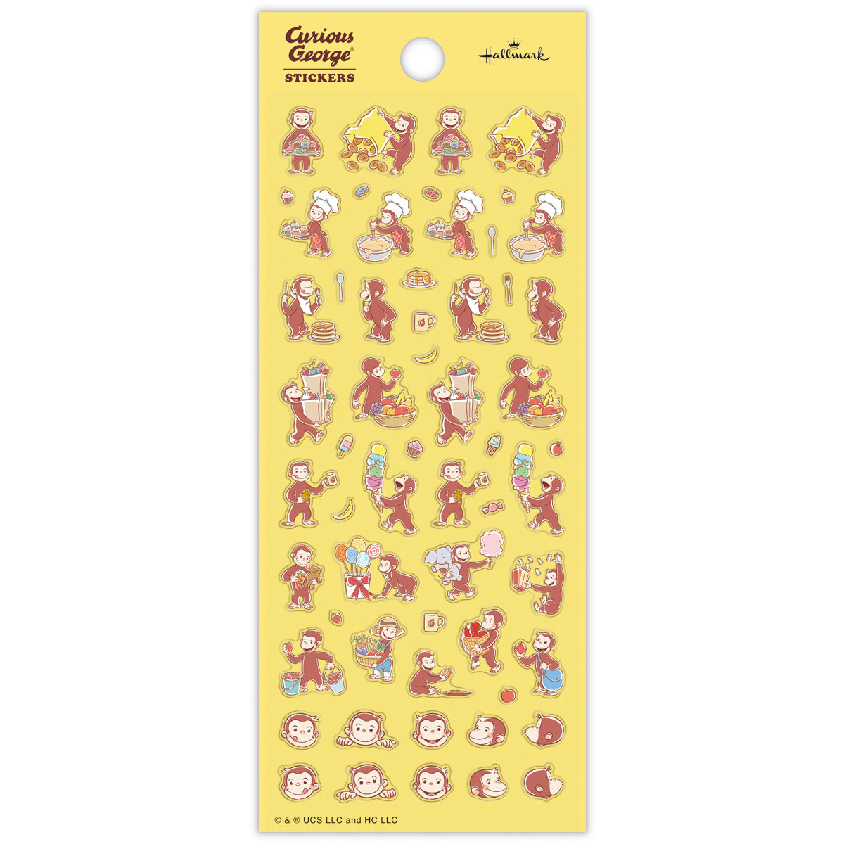 おさるのジョージ たべもの【フチドリシール】｜日本ホールマーク公式