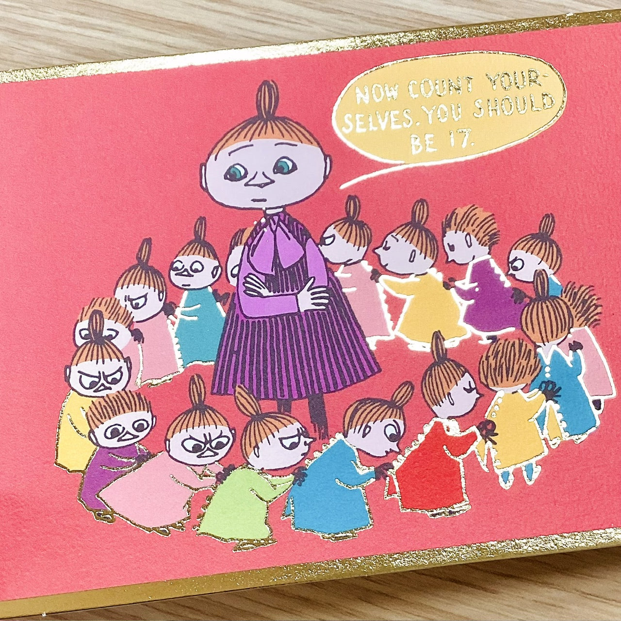 remio x リトルミス プリント giclee 版画 ムーミン 箔加工 リトルミイのきょうだいたち【ポストカード／1柄1枚