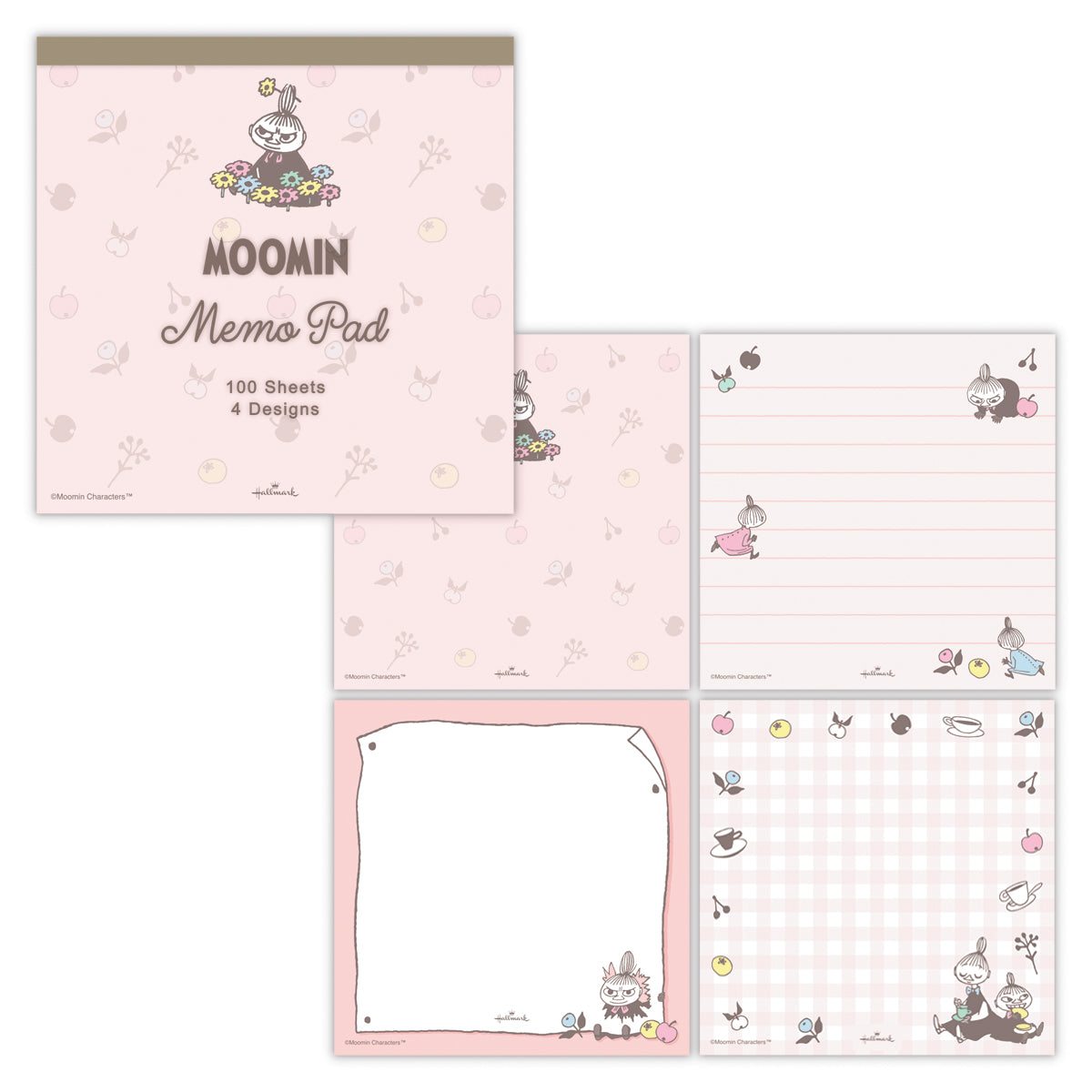 廃盤入手困難超希少・激レアムーミングッズ希少マステ、メモパッド、シール、マスク等 ムーミン Moomin valley's day ピンク リトルミイ【メモパッド 4柄各25