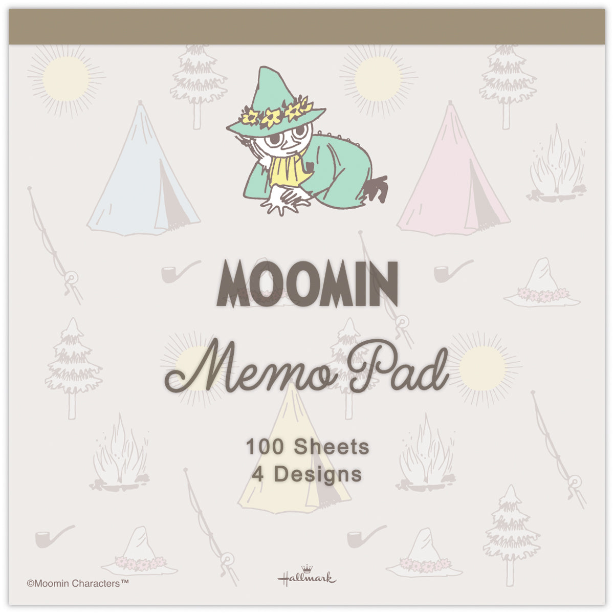 ムーミン Moomin valley's day グレージュ スナフキン【メモパッド 4柄