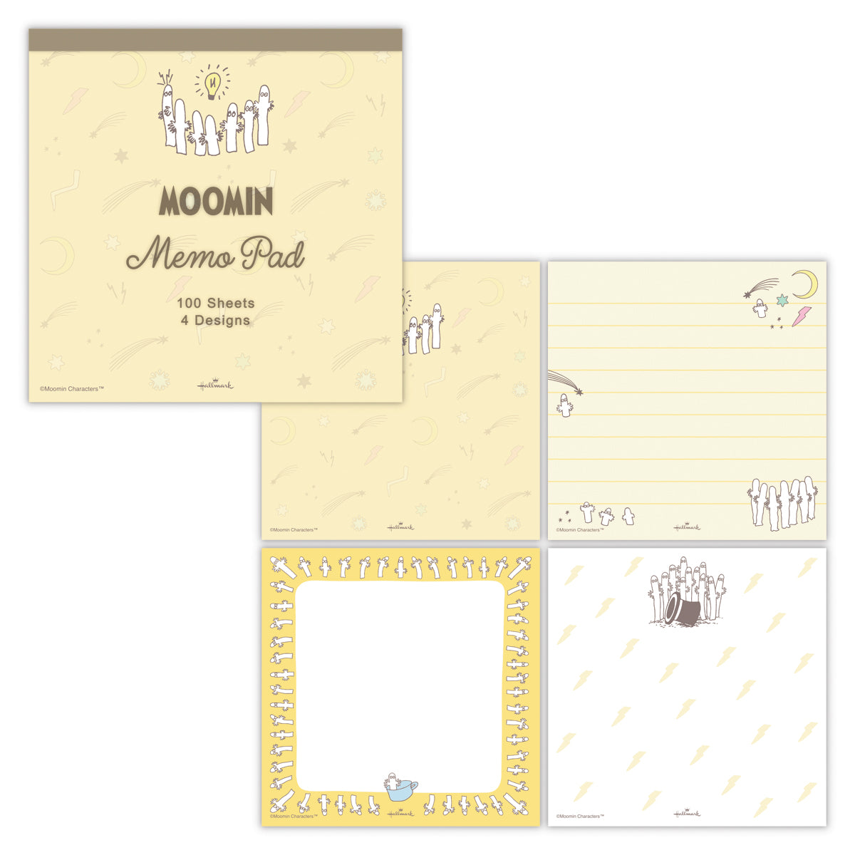 ムーミン Moomin valley's day イエロー ニョロニョロ【メモパッド 4柄