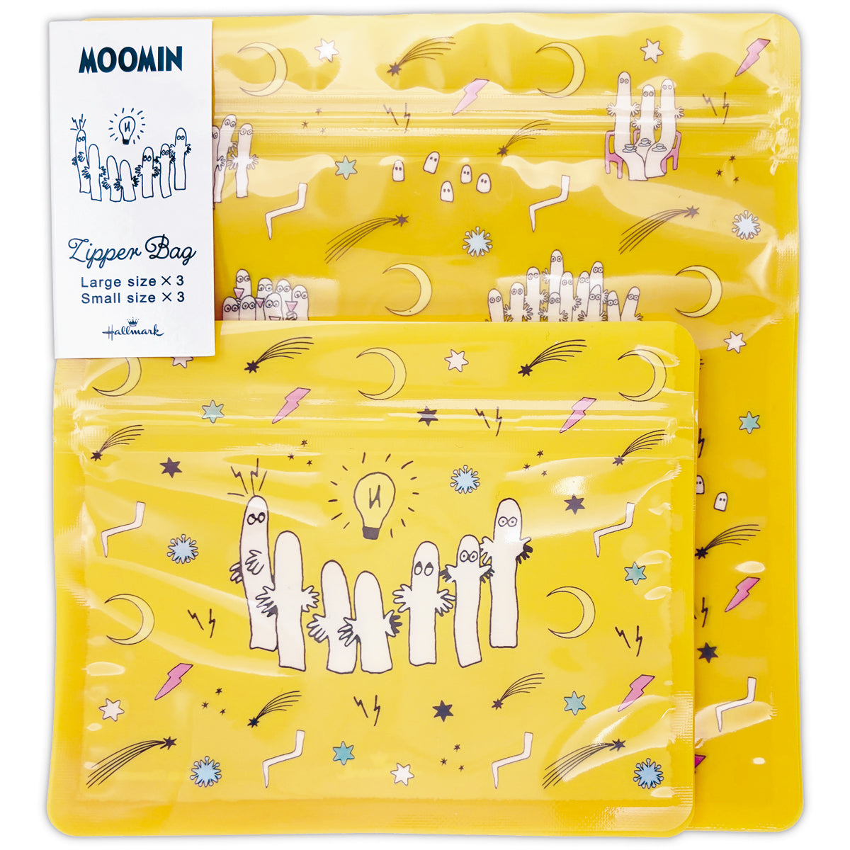 ムーミン Moomin valley's day イエロー ニョロニョロ【ジッパーバッグ