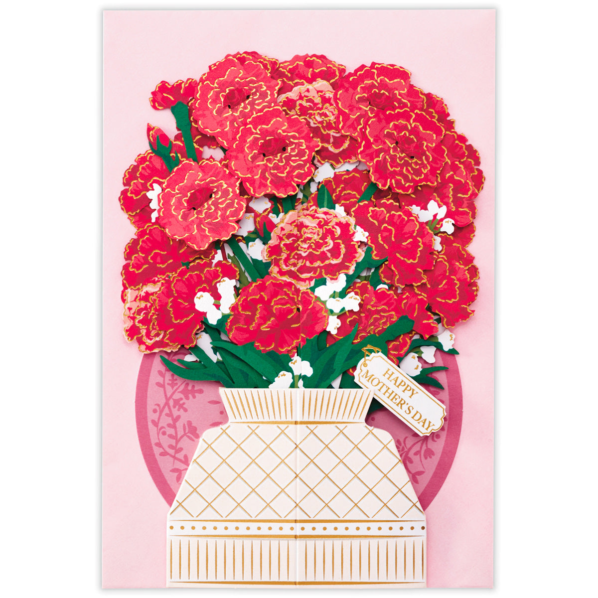 油絵　額入り　F8「母の日のカーネーション」 With Flowers カーネーション【母の日／立体カード】｜日本ホール
