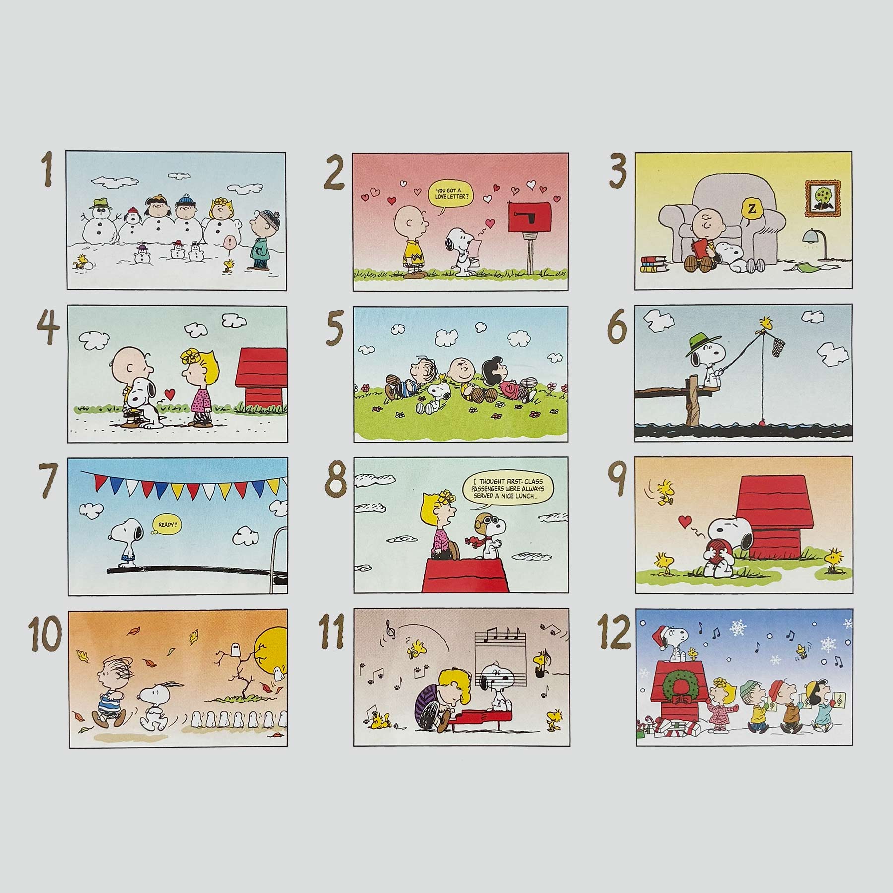 スヌーピー ピーナッツ【壁掛け｜二つ折りカレンダー大 2027】｜日本