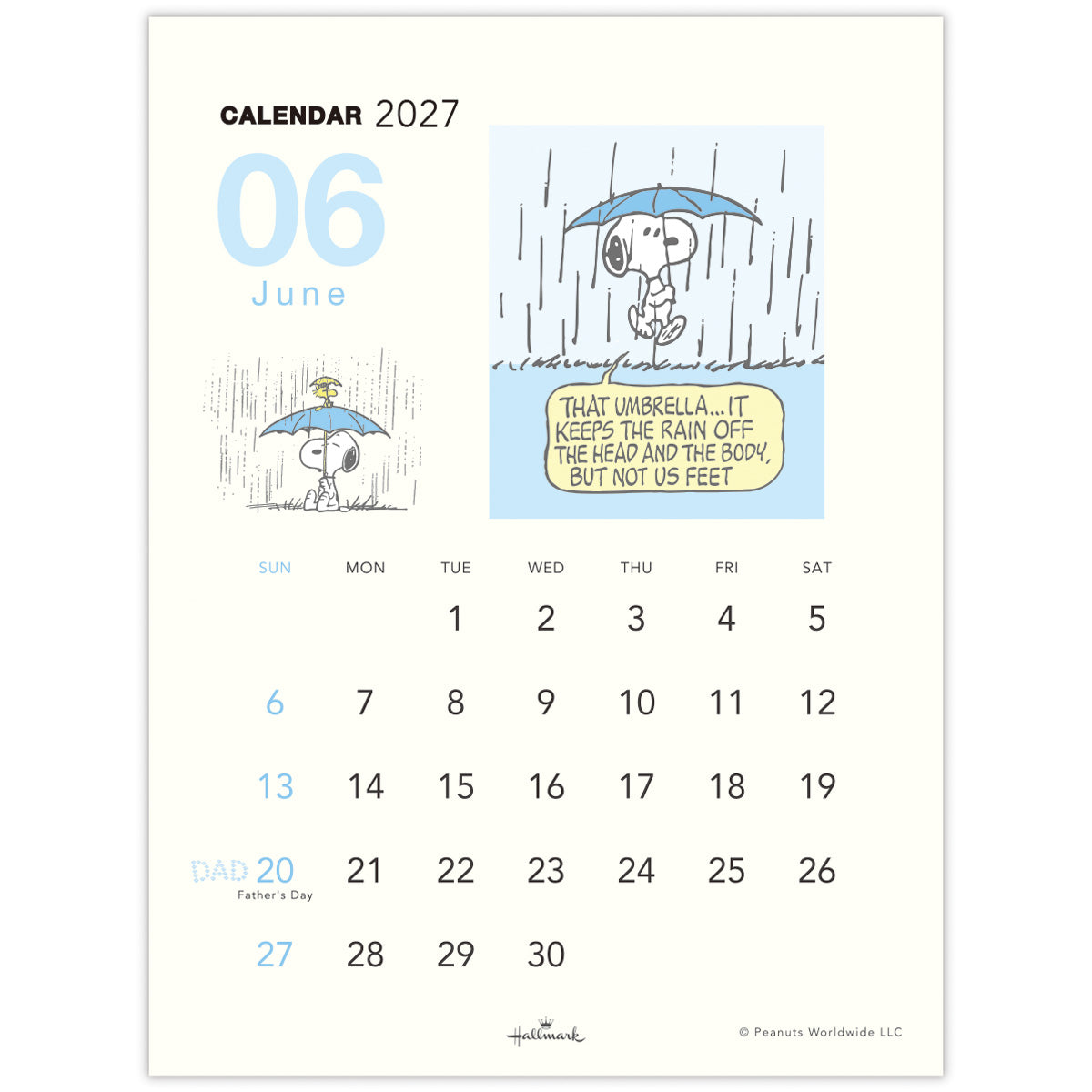 スヌーピー縦型【卓上カレンダー 2027】｜日本ホールマークの2027年