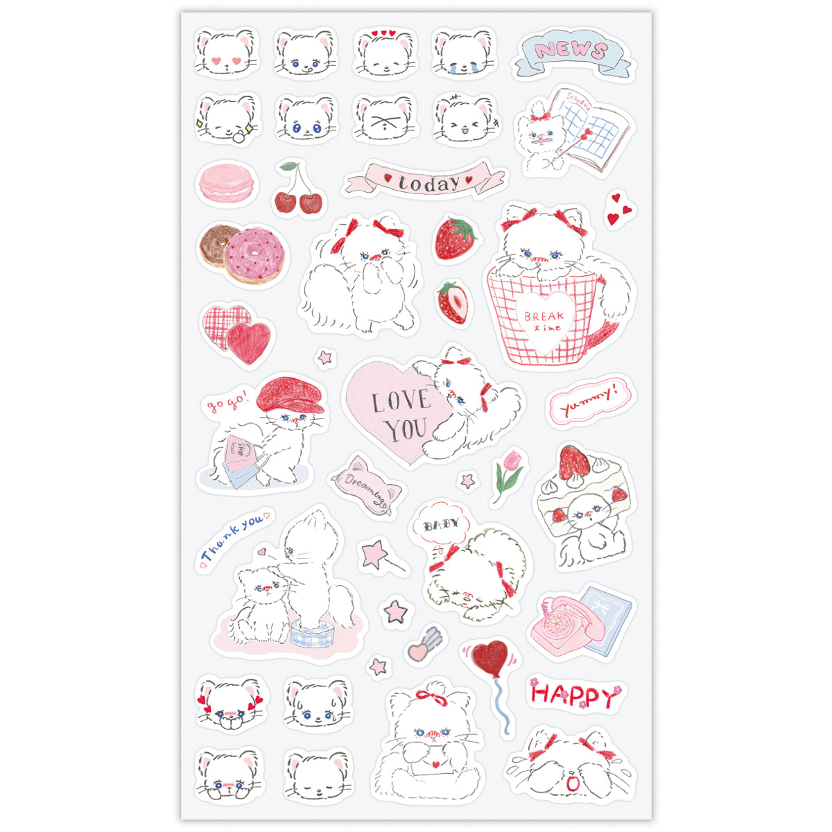 ステッカーショーケース NAPPYキャット【シール】｜日本ホールマークの