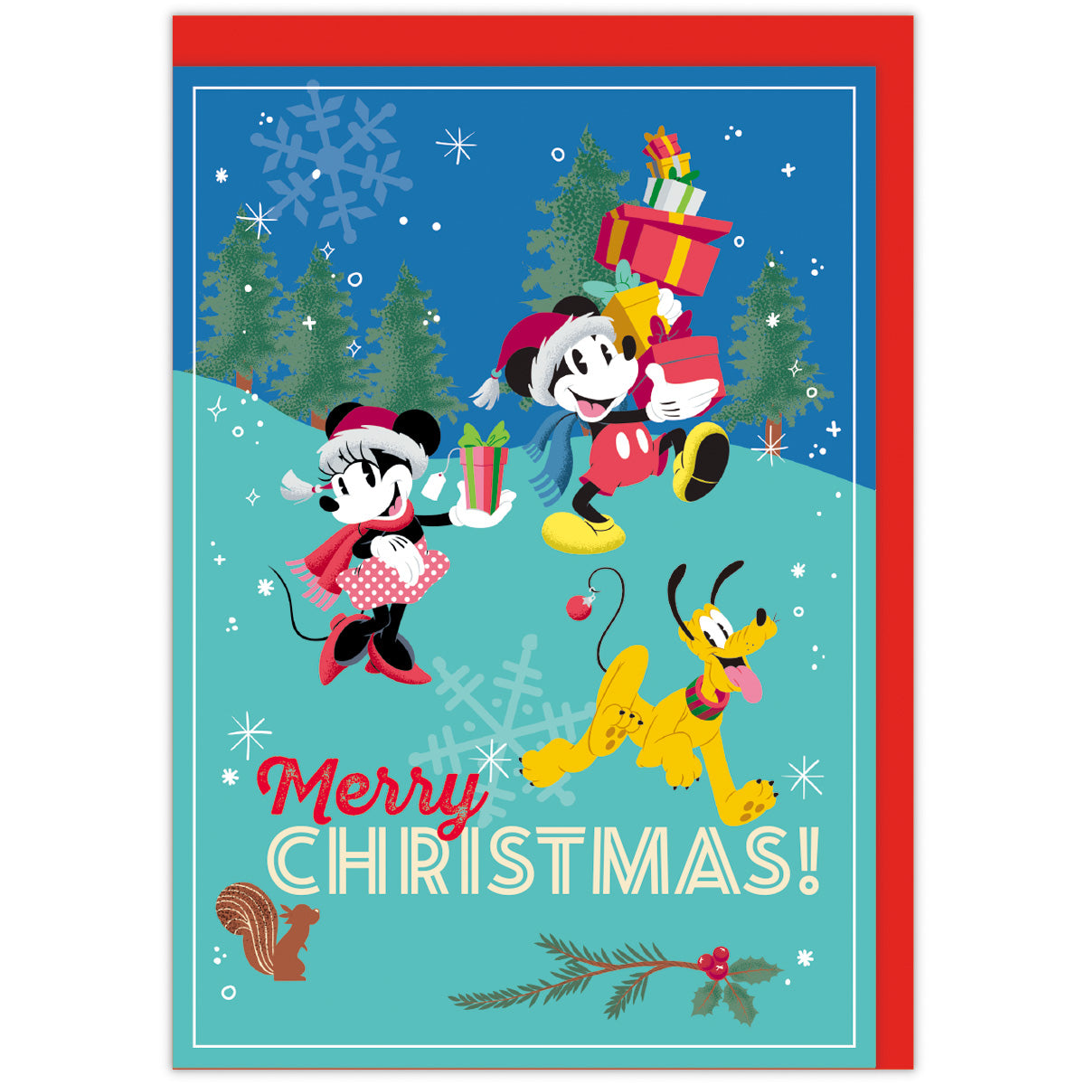 ディズニー ミッキー＆フレンズ パーティー【二つ折りクリスマス