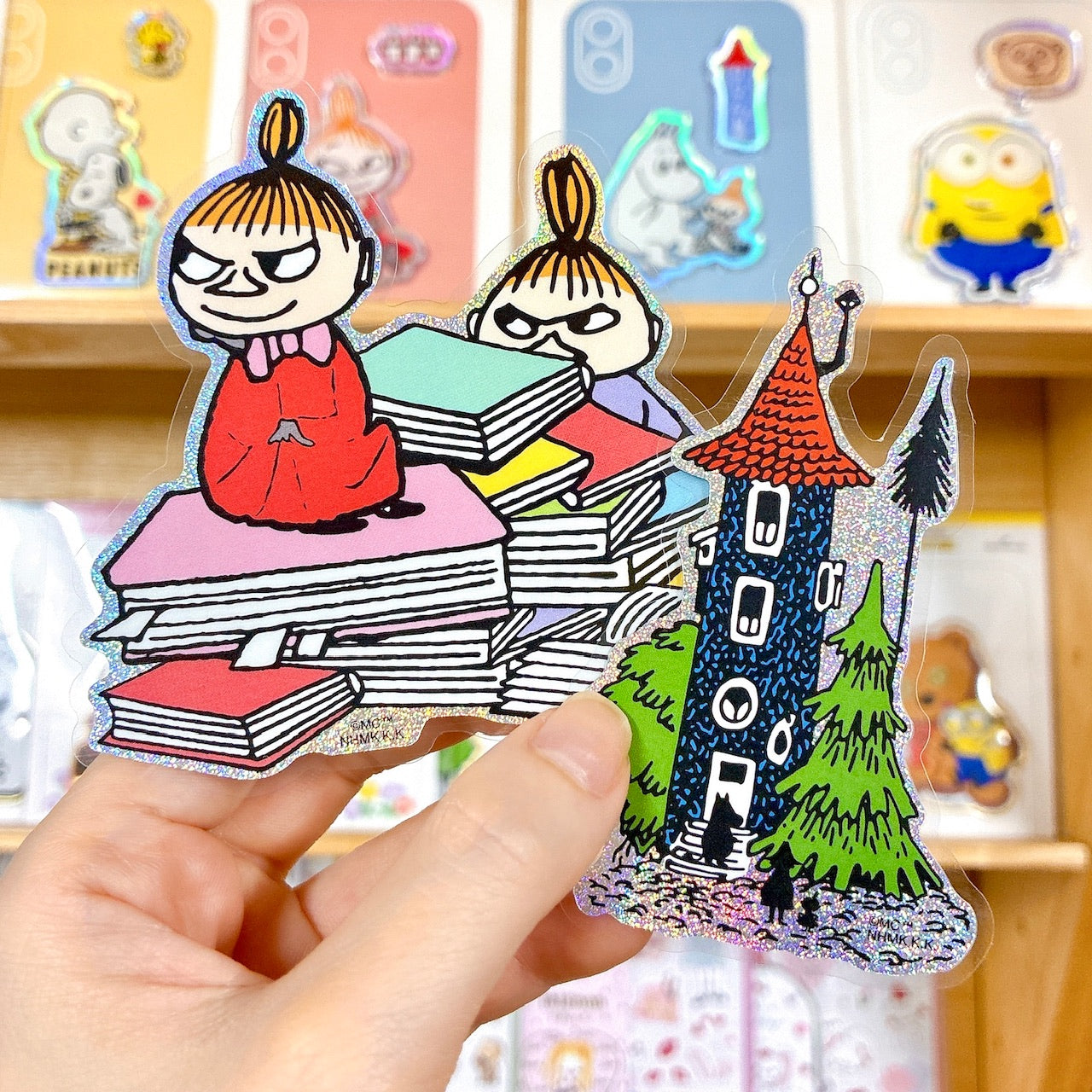 ムーミン ホログラム箔フレークステッカー PET素材 ムーミンと仲間たち