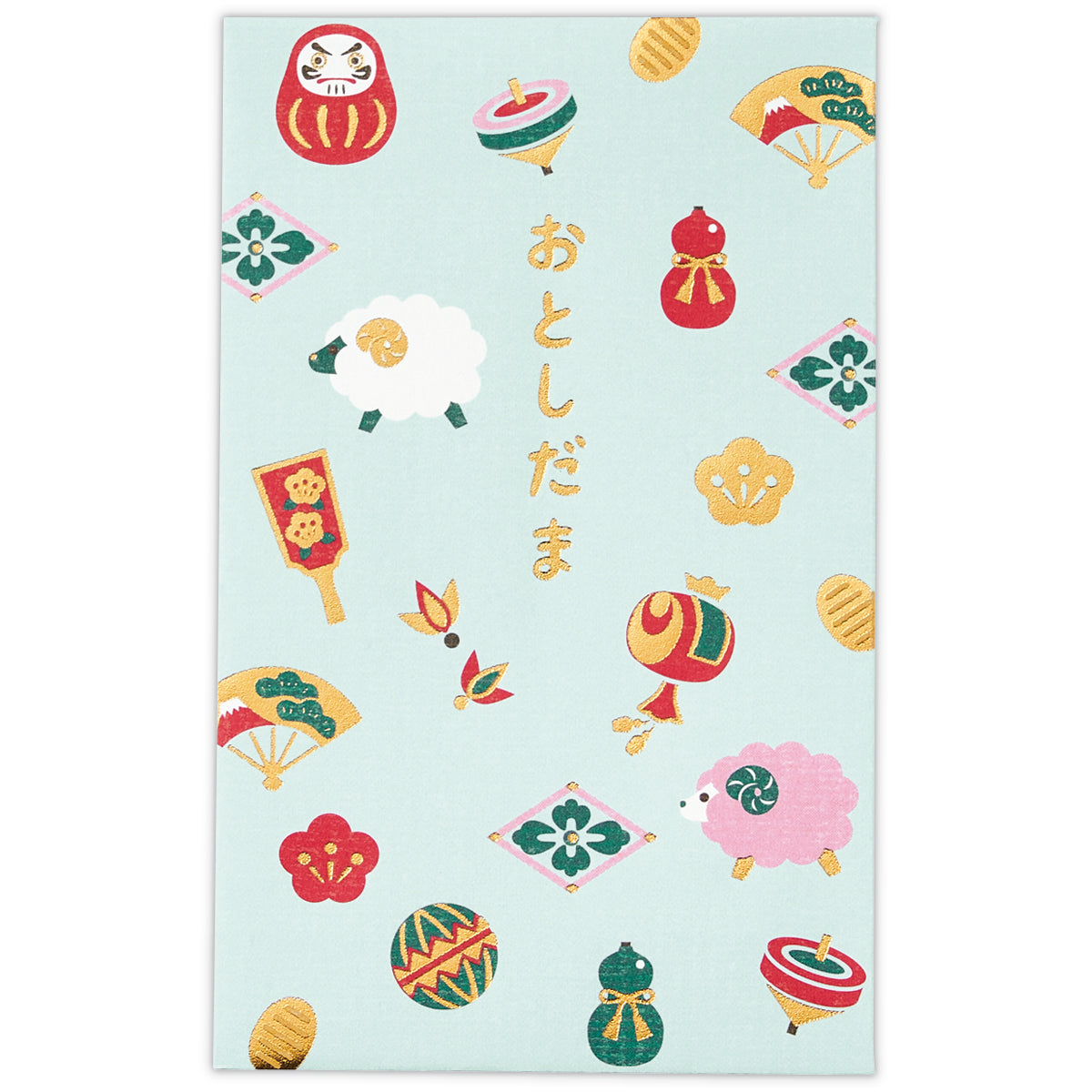 箔 正月柄ひつじ【年賀ポチ袋・お年玉袋｜1柄3枚入り】