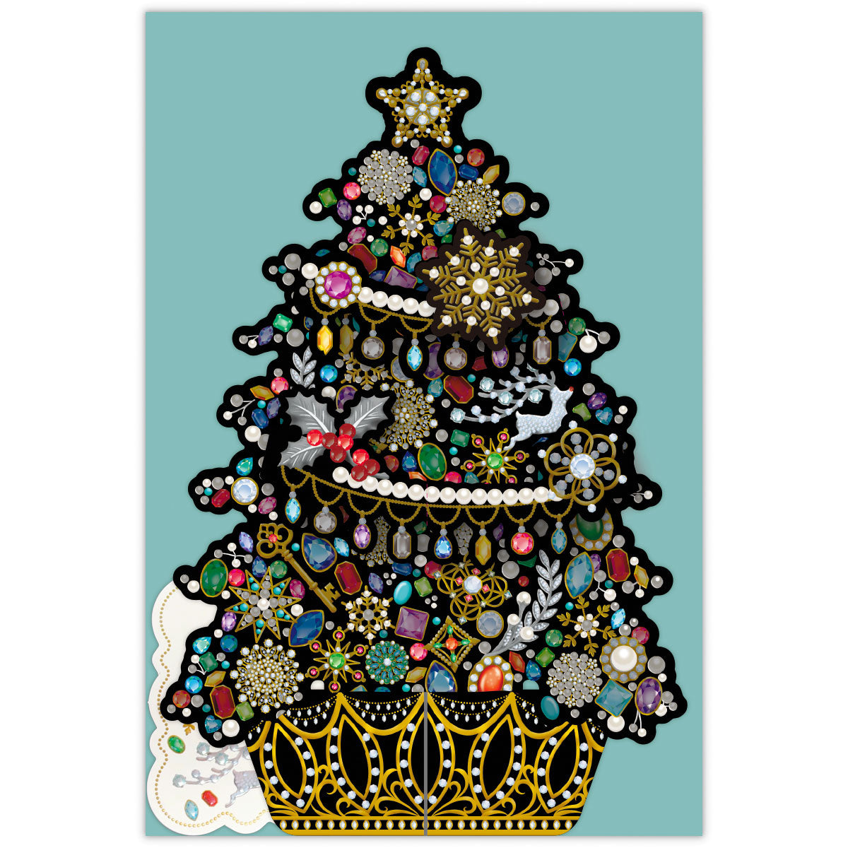 立てて飾れる スパークリングツリー【立体クリスマスカード】日本