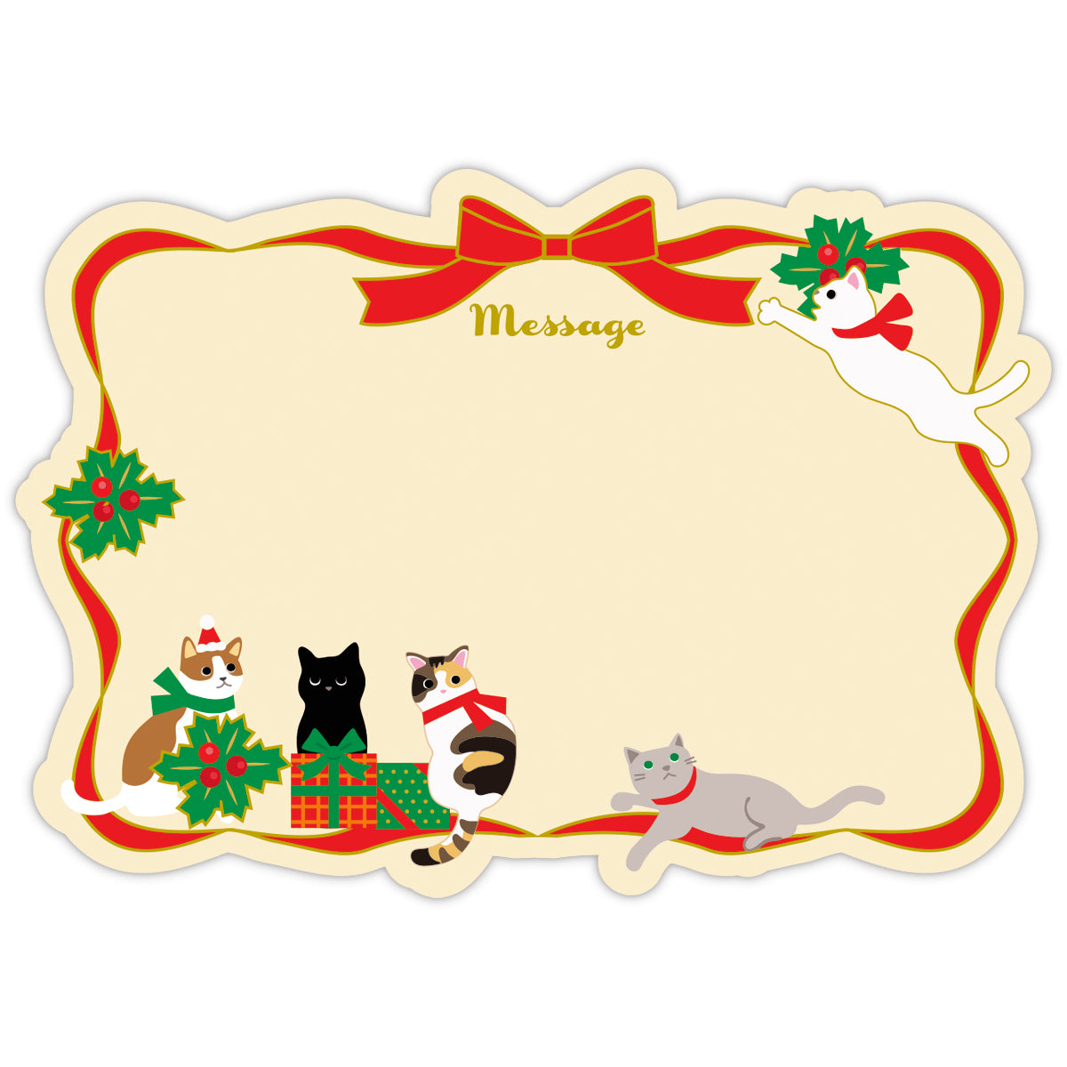 立てて飾れる キュートキャットツリー【立体クリスマスカード】日本