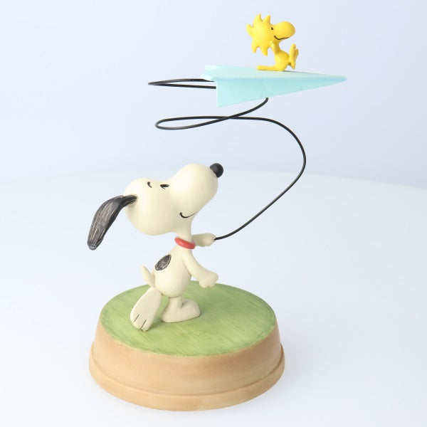 Peanuts(R) Snoopy Woodstock on Paper Airplane Figurine – 日本