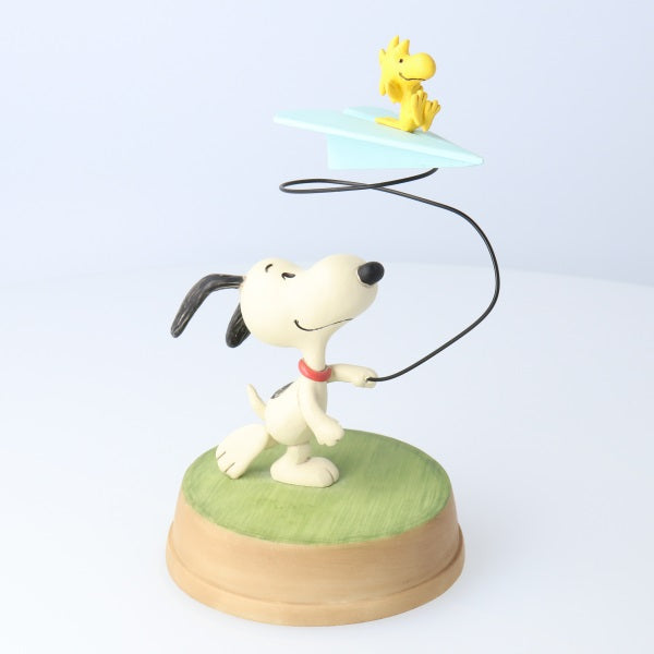 Peanuts(R) Snoopy Woodstock on Paper Airplane Figurine – 日本