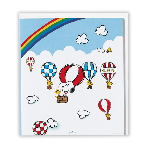 スヌーピー 気球Ⅱ【二つ折り色紙／回覧しない色紙】
