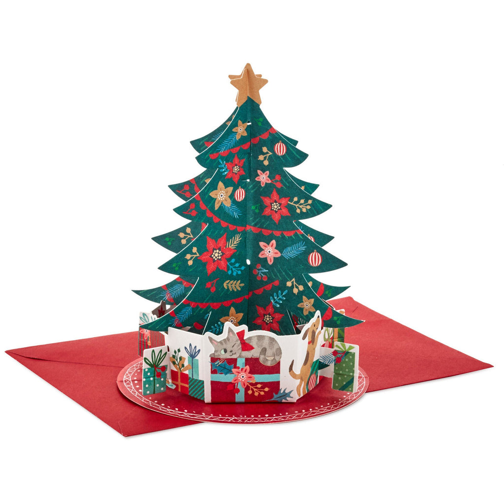 Christmas Tree 3D Pop-Up Boxed Christmas Cards 8【輸入クリスマス立体カードセット／Paper Wonder】