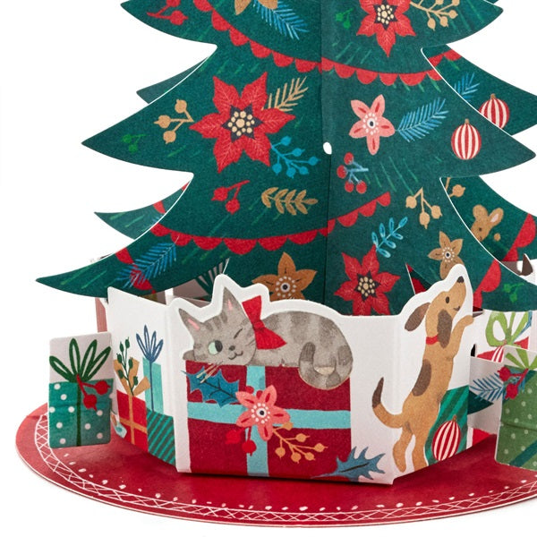 Christmas Tree 3D Pop-Up Boxed Christmas Cards 8【輸入クリスマス