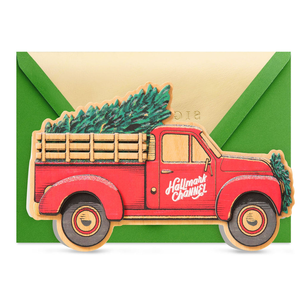 Christmas Red Truck【輸入クリスマスカード／Signature】