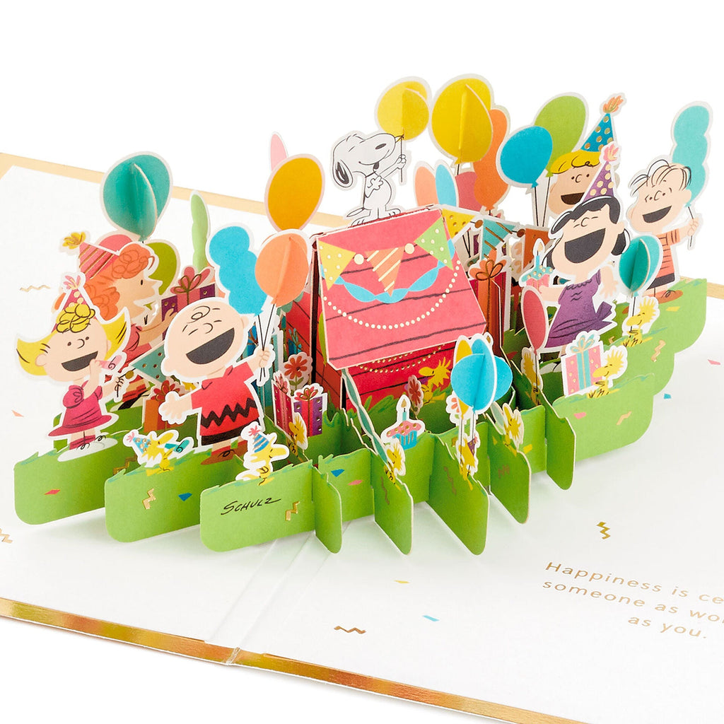 Peanuts(R) Gang Celebrating You 3D Pop-Up Birthday Card【輸入カード／Signature】