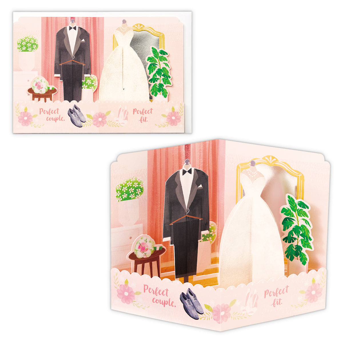 ウエディングコスチューム【結婚お祝い／立体カード／USA Design 