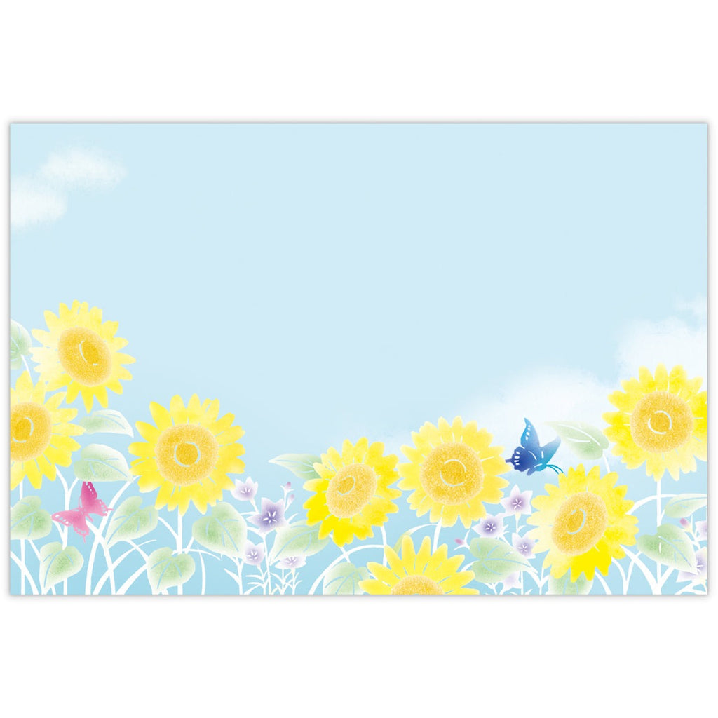 夏景色向日葵と空Ⅱ【サマーポストカード】