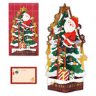 星を飾るサンタ【立体クリスマスカード】