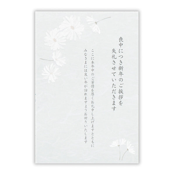 喪中はがき 白菊【喪中通知・年賀欠礼状】