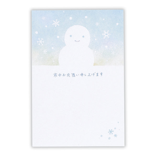 ゆきだるまⅣ【寒中見舞いはがき】