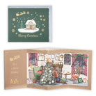 グリーン クリスマスハウスⅡ【立体クリスマスカード】